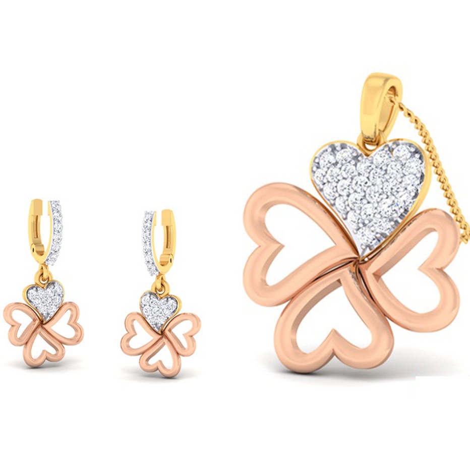heart rose gold pendant