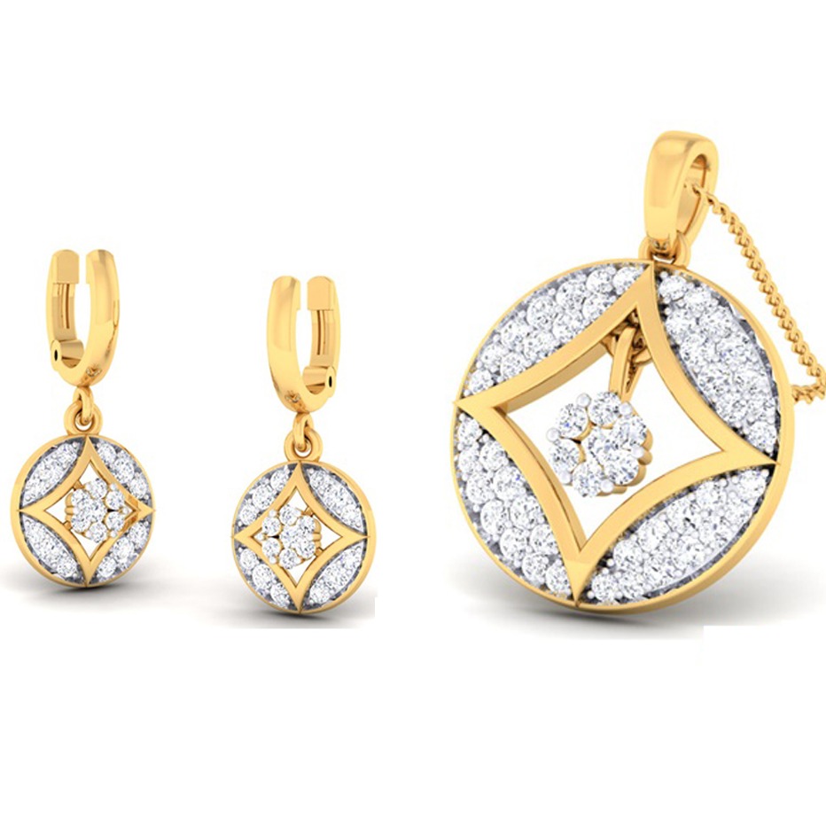 hanging diamond pendant