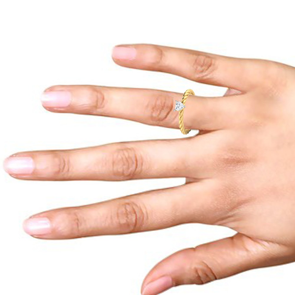 14KT FANCY DIAMOND RING - Image 2
