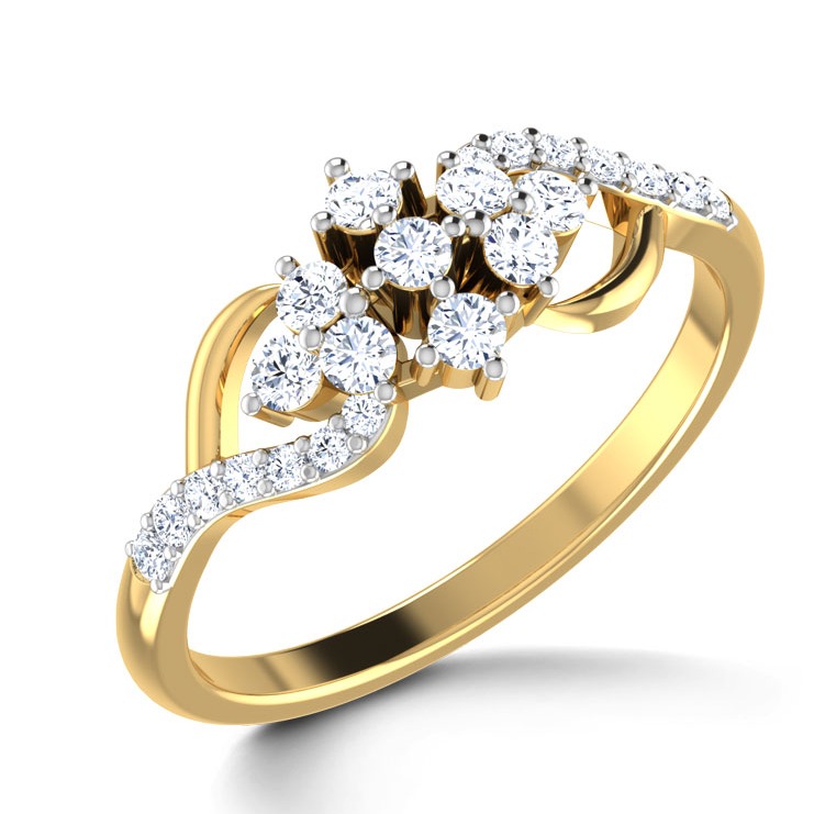 14KT FANCY DIAMOND RING
