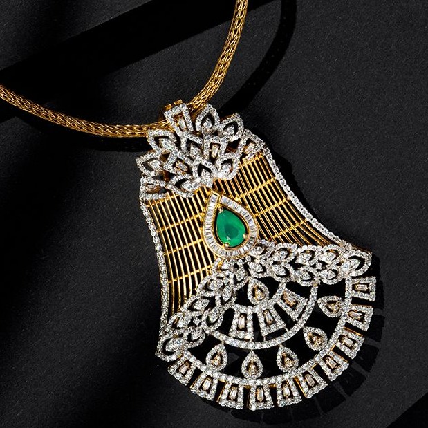 emblace collection gold jali pendant