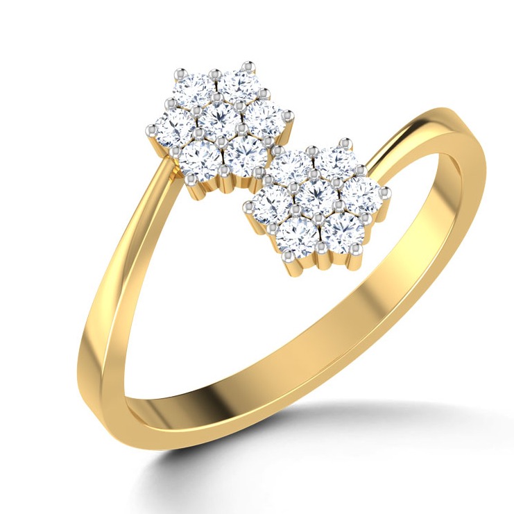 14kt gold Flower ring