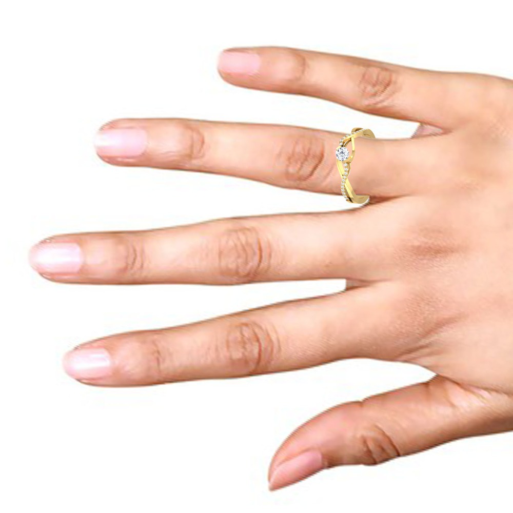 S SHAPE DIAMOND RING - Image 2