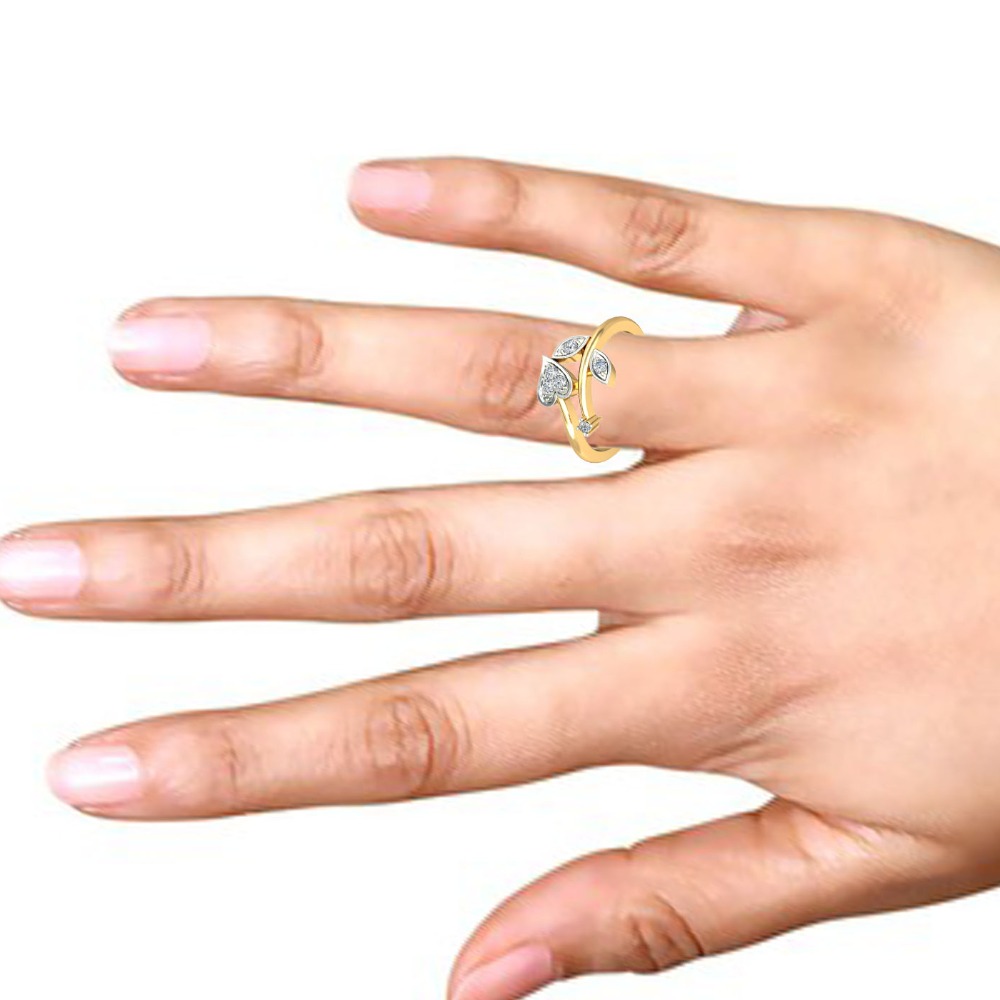 HEART AND LEAF SHAPE RING - Image 2