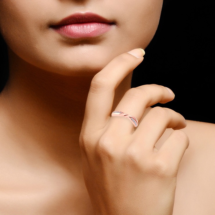 bow rose & gold ring - Image 2