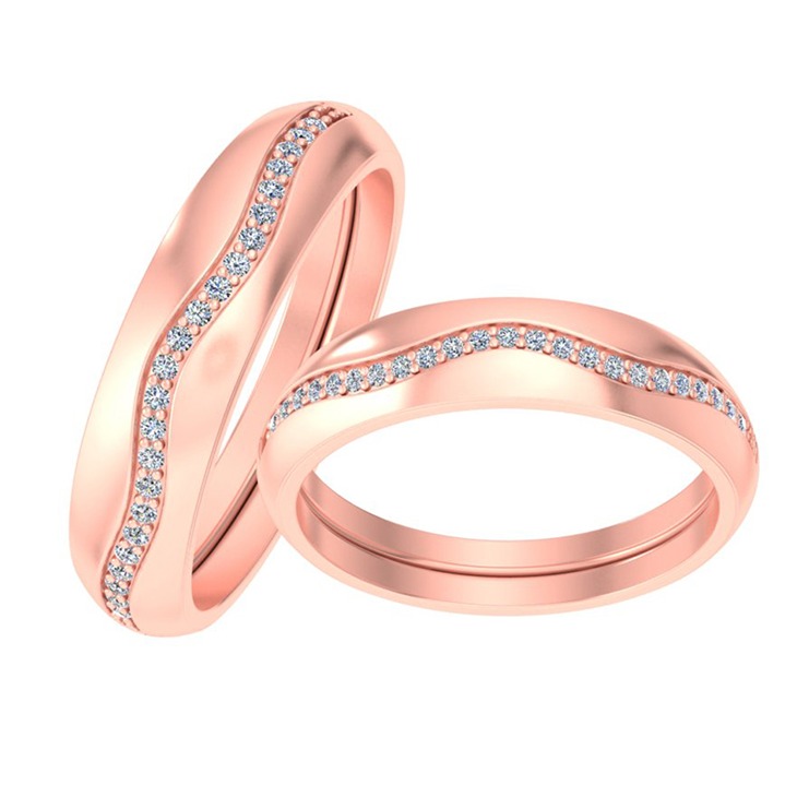 Rose gold diamond ring
