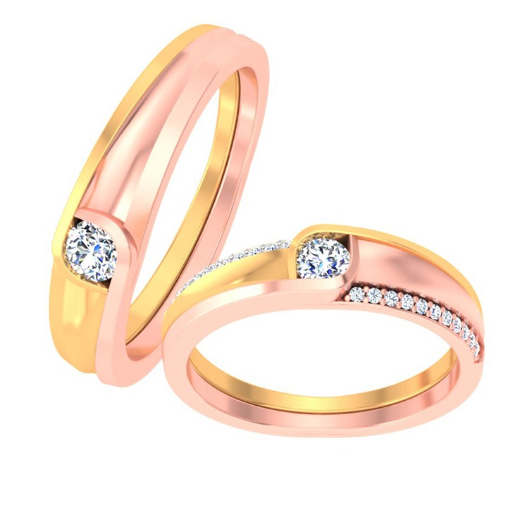 ROSEGOLD & GOLD DIAMOND RING