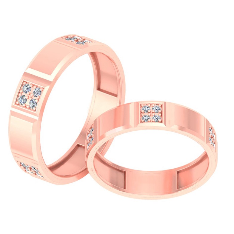 ROSE GOLD SQUARE PATTERN RING