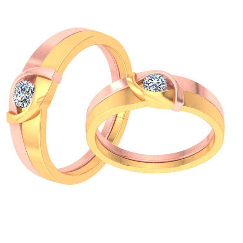 ROSE GOLD WITH GOLD BANDS