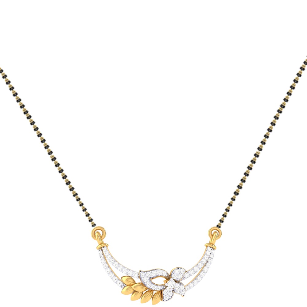 22K Gold Diamond Delicate Mangalsutra