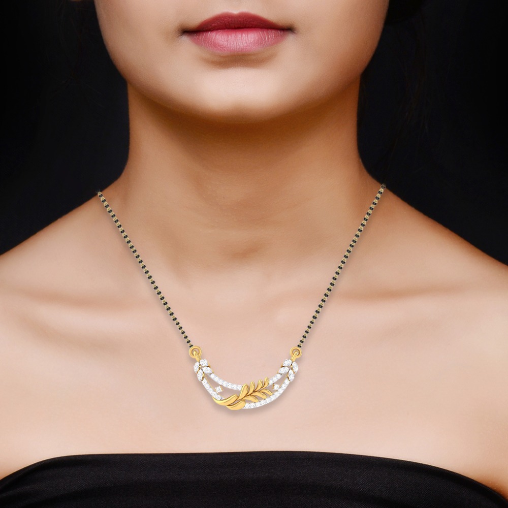 22K Gold Diamond Mangalsutra - Image 2