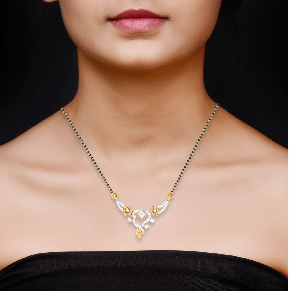 22K Gold Diamond Mangalsutra - Image 2