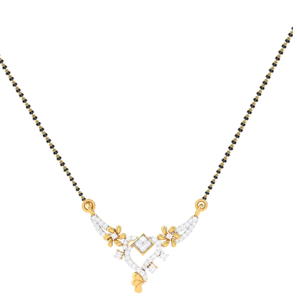 22K Gold Diamond Mangalsutra
