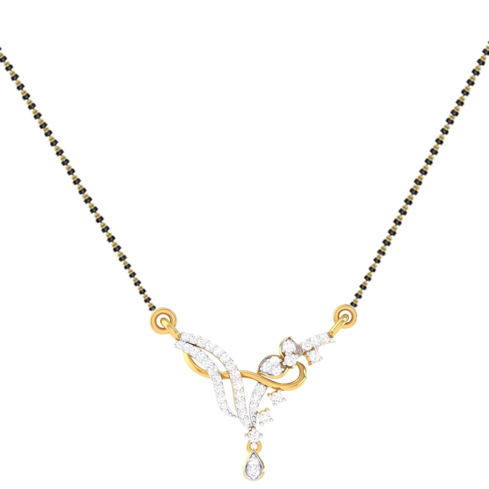 22K Gold Diamond Mangalsutra