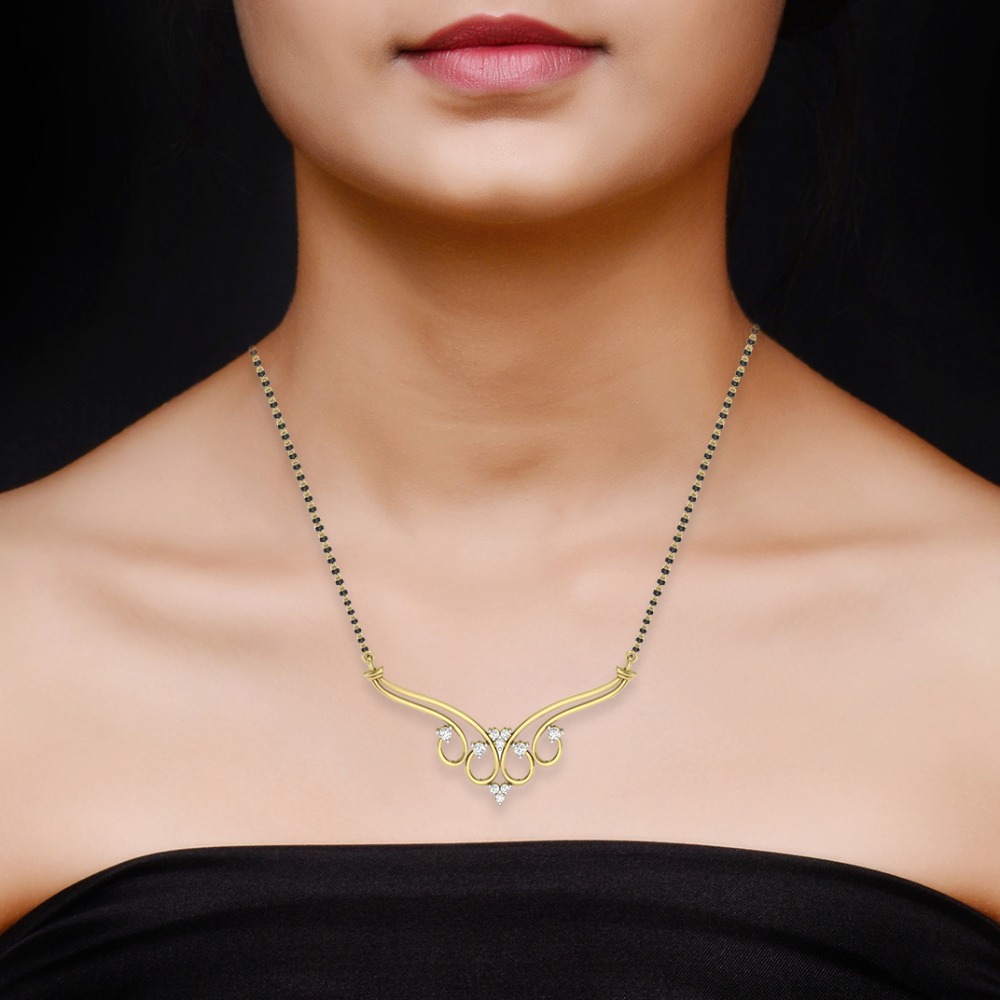 Gold Diamond Mangalsutra - Image 2