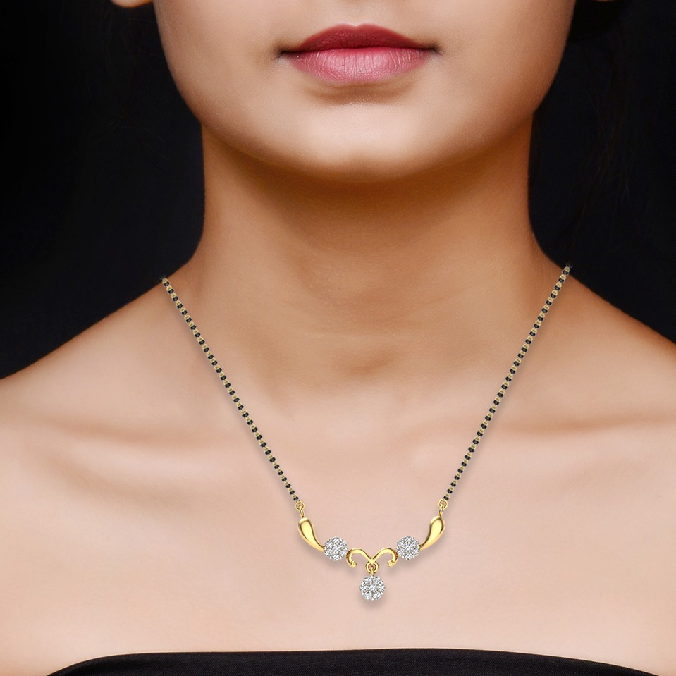 Gold Diamond Mangalsutra - Image 2
