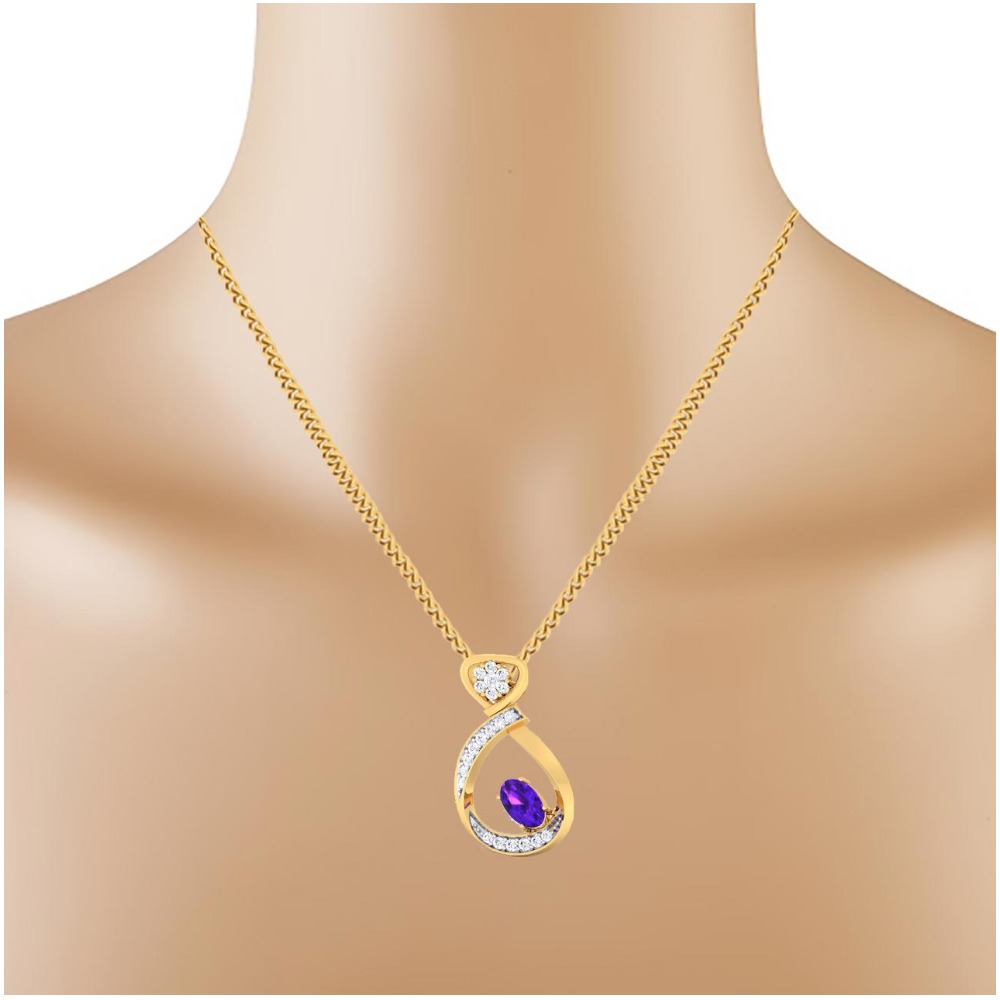 Stone diamond pendant - Image 2