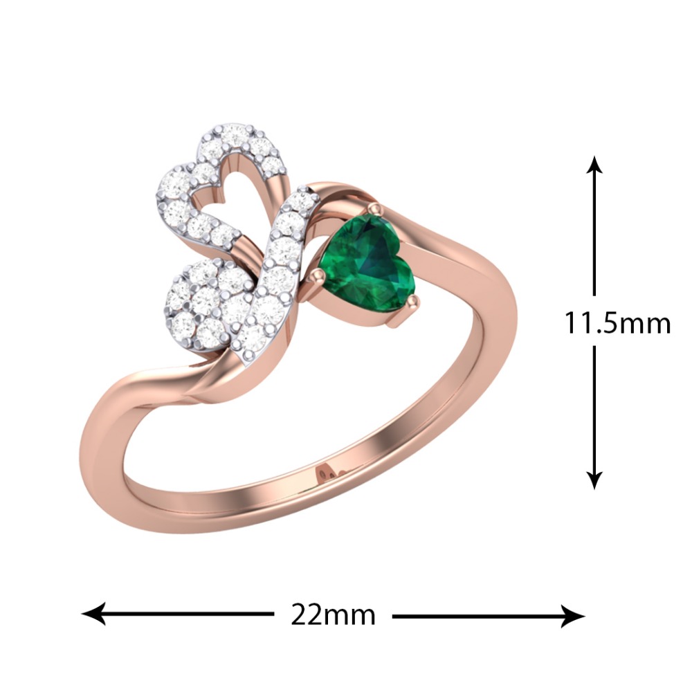 14 kt Rose gold stone ring - Image 3