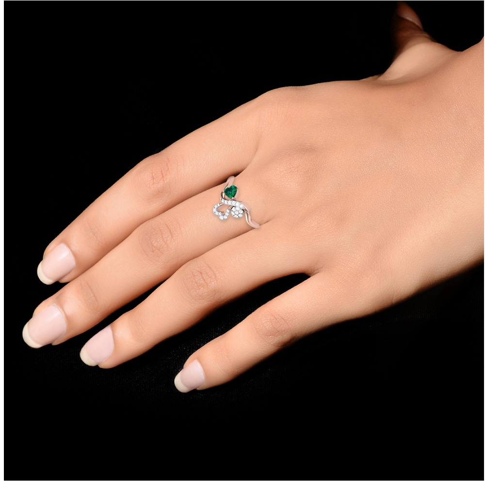 14 kt Rose gold stone ring - Image 2