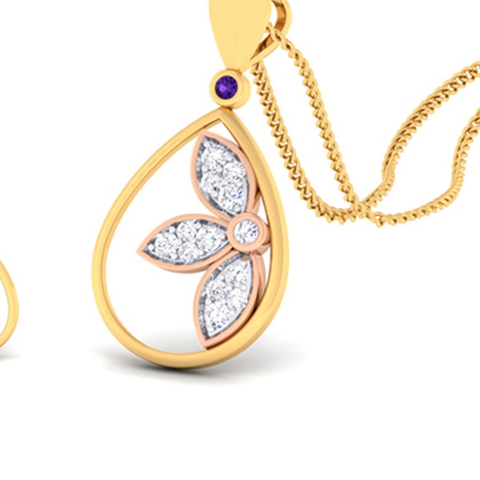 Fancy Diamond Pendant Set