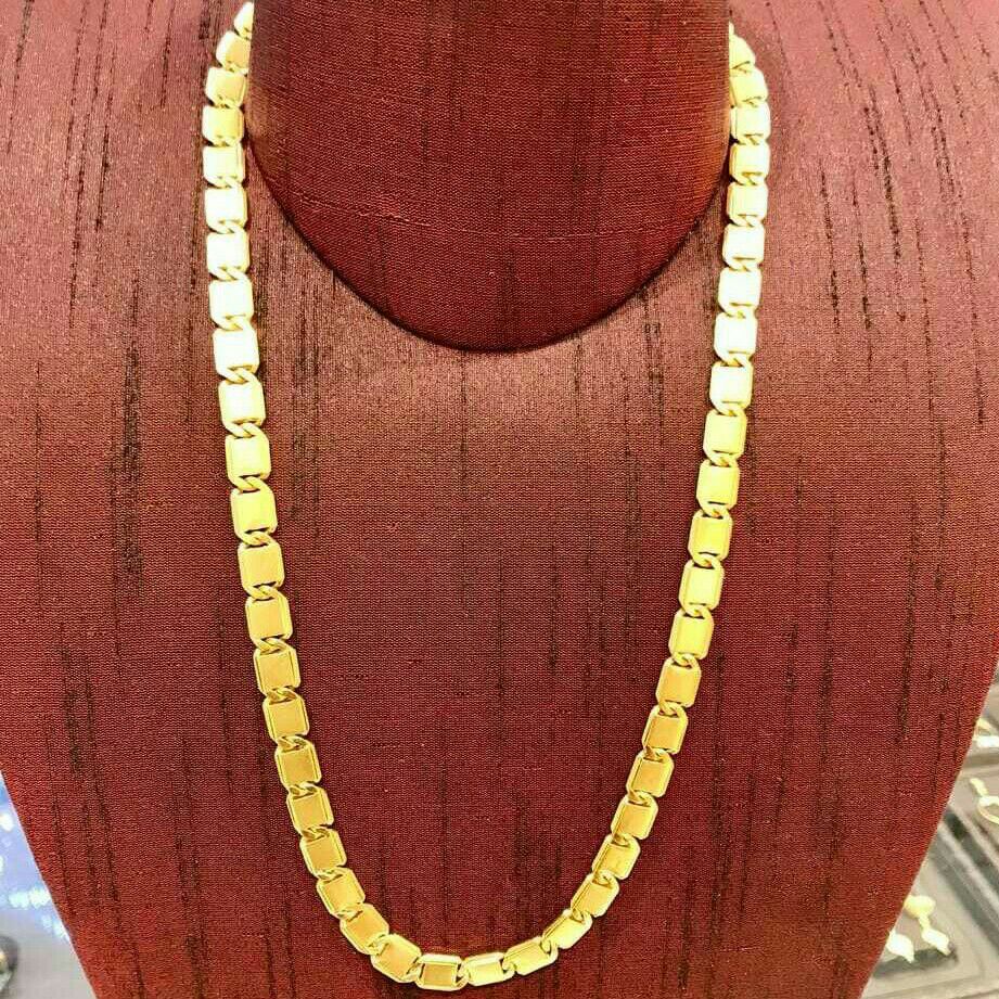 Plain 916 Yellow Gold Gents Chain