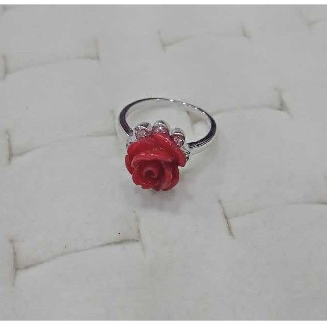 925 Rose Design Sterling Silver Ring
