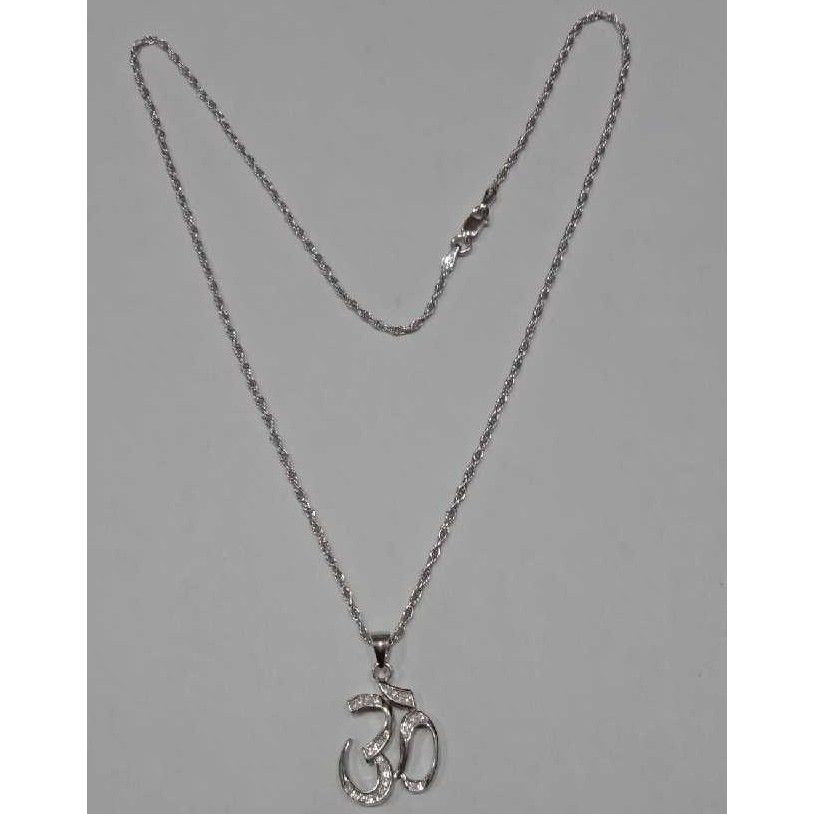 Om Design Silver Classic Pendant