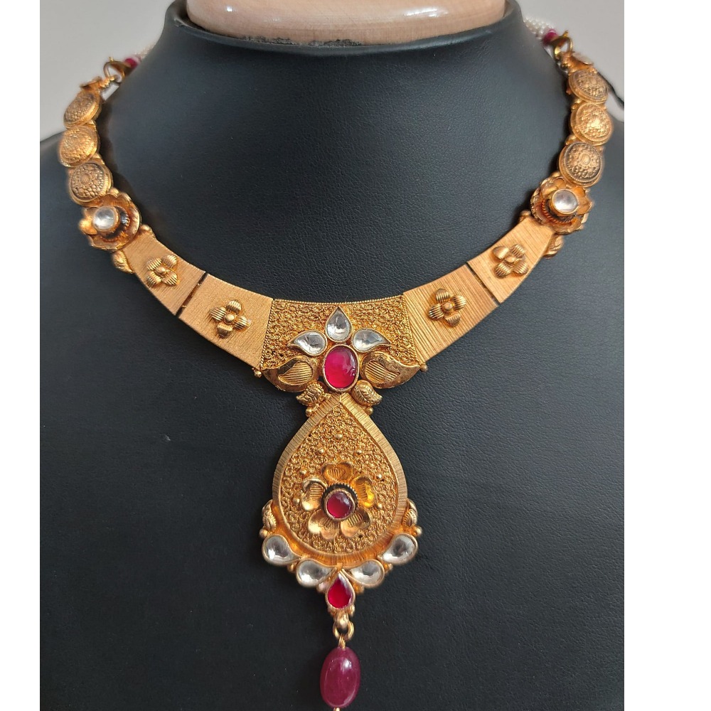 916 Gold Attractive Necklace PJ-3032