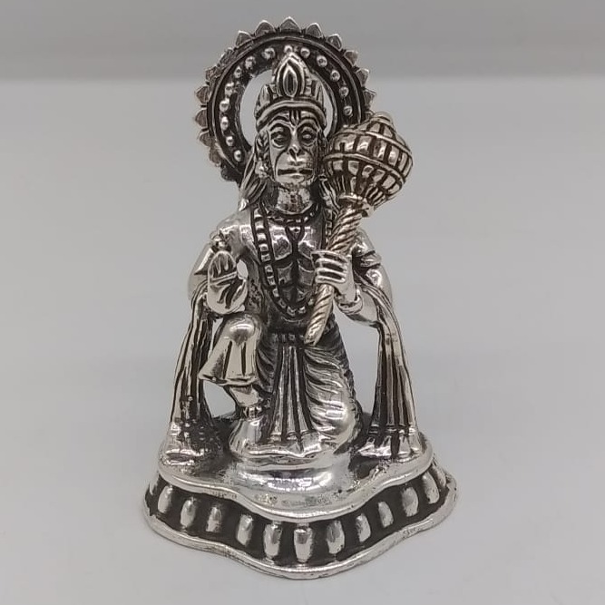 Silver Classic Design Hanuman ji Murti