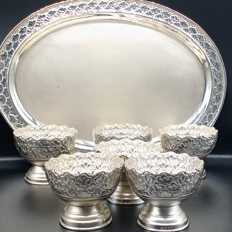 Silver Hallmark Antique Design  Dinner Set