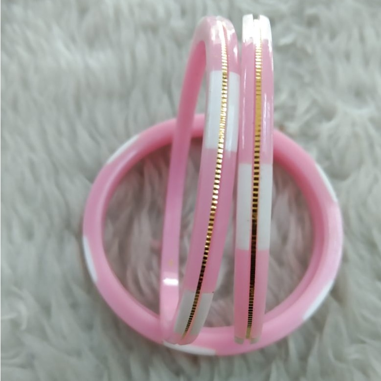 916 gold pink chudi Bangle