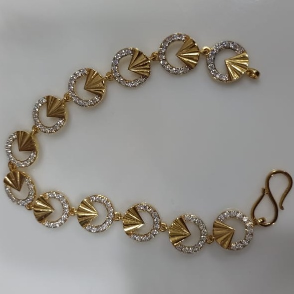 916 CZ Gold Stylish Design Hallmark Bracelet