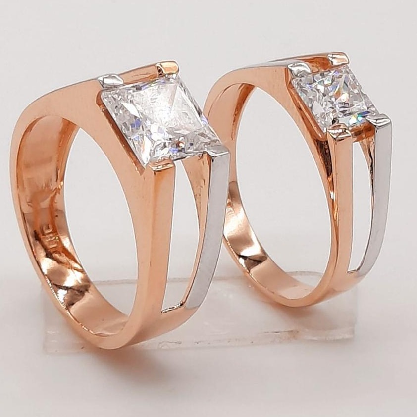 18KT Rose New Design Engagement Couple Hallmark Ring