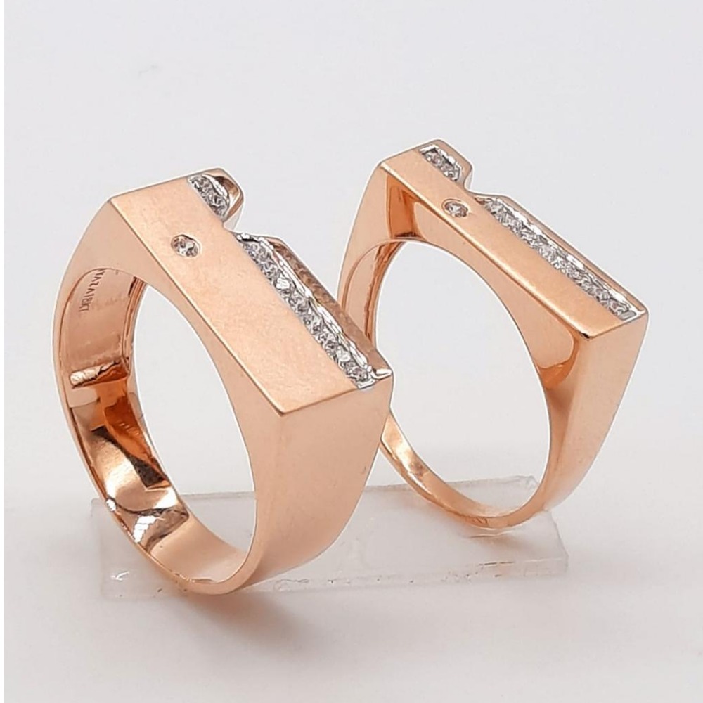 18KT Rose Gold Delightful Design Couple Ring