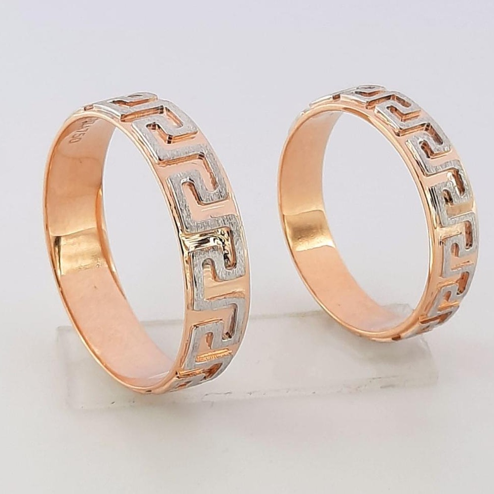 18KT Rose  Gold Antique Design Couple Ring