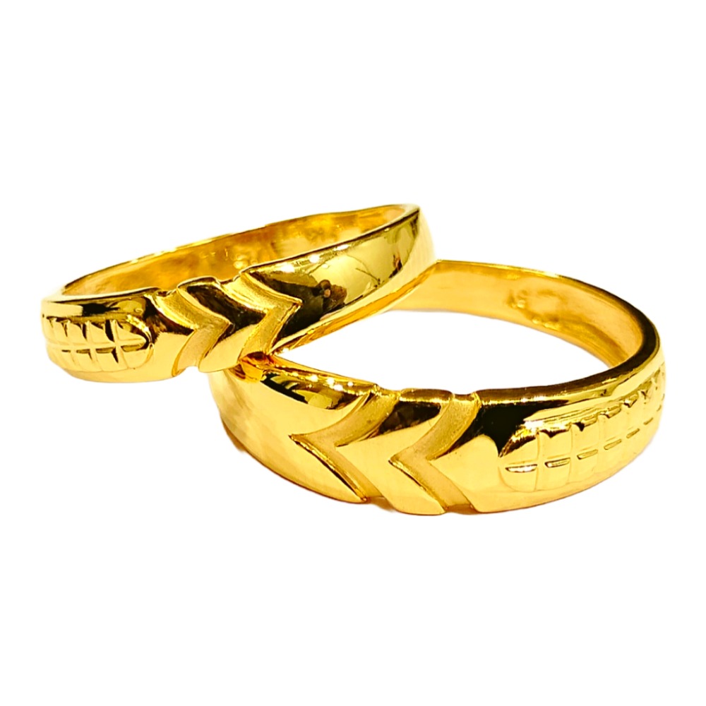 22KT Couple Plain  Antique Design Rings