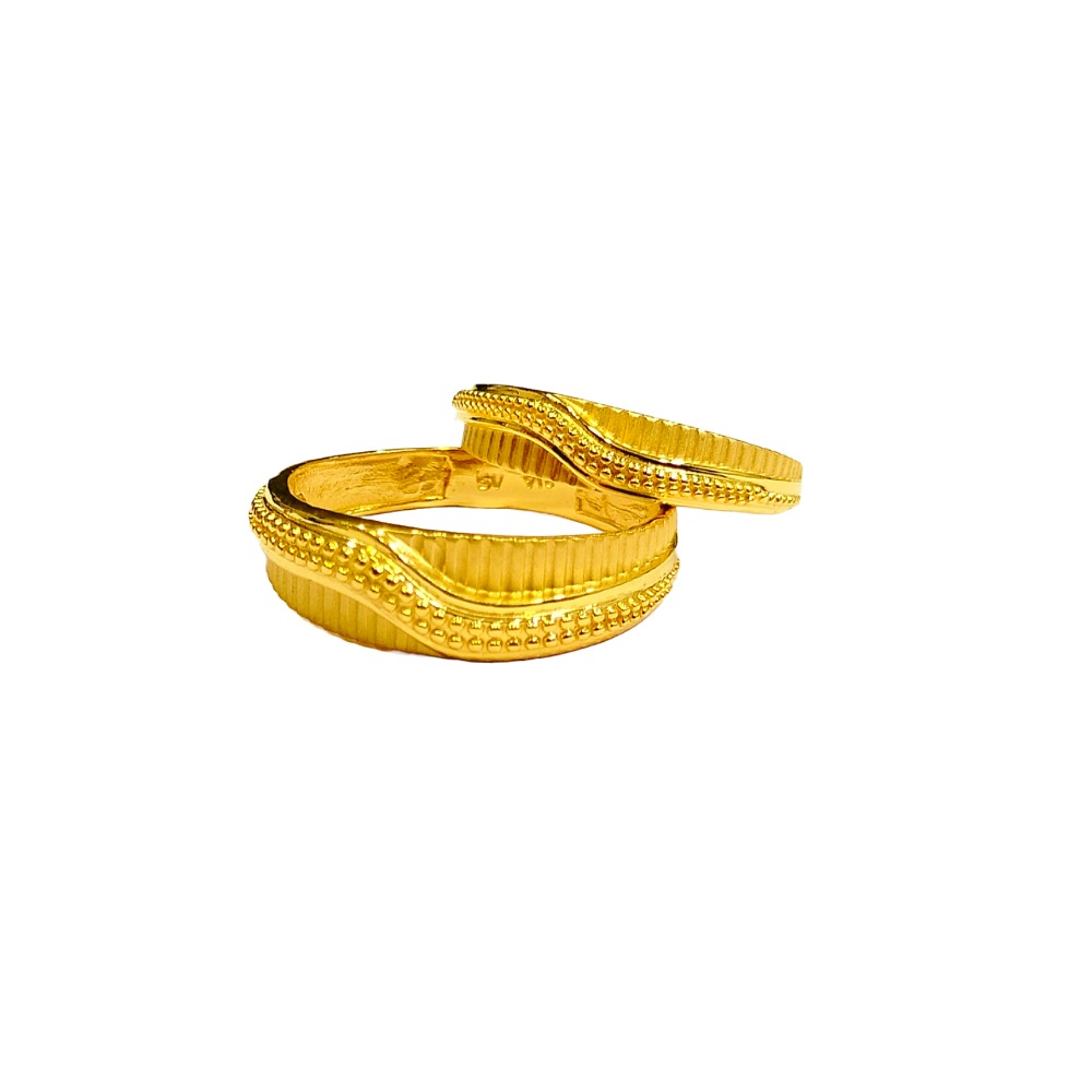 22KT Couple Plain Beautiful Design Rings - Image 2