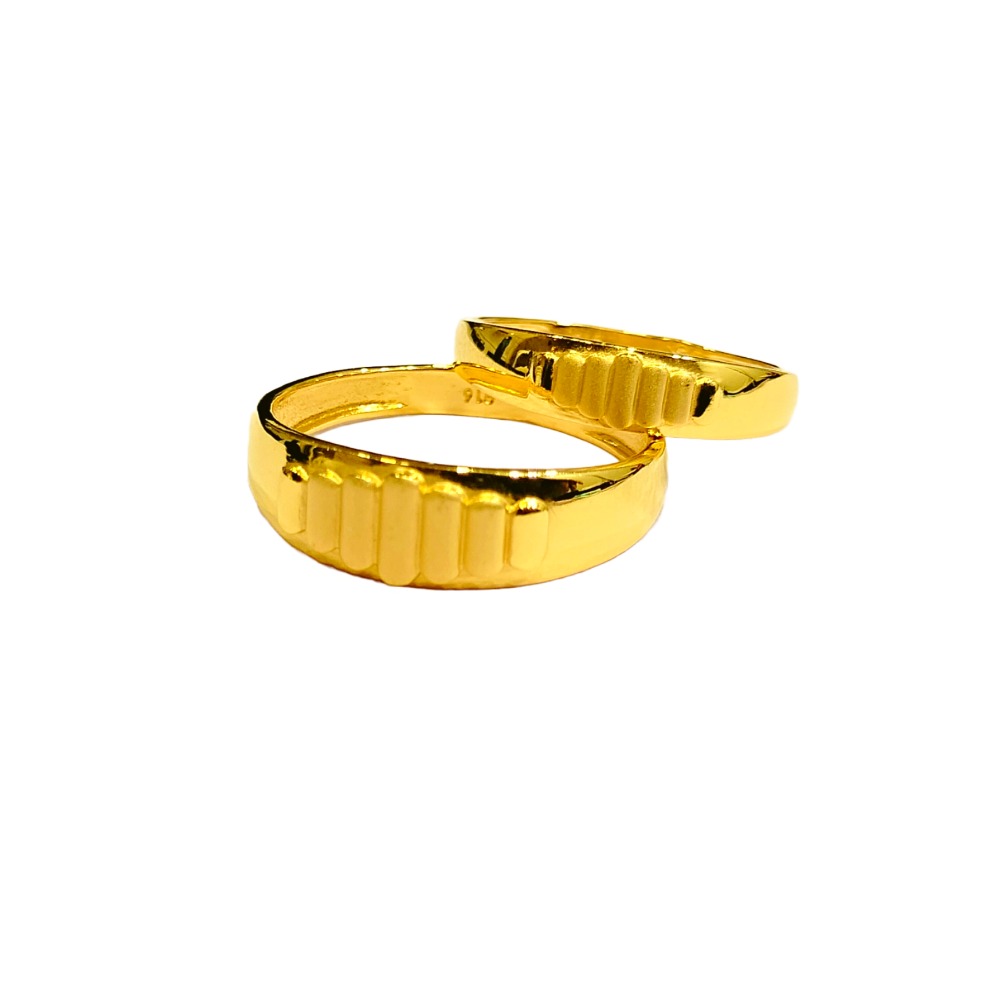 22KT Couple Plain Rings - Image 2