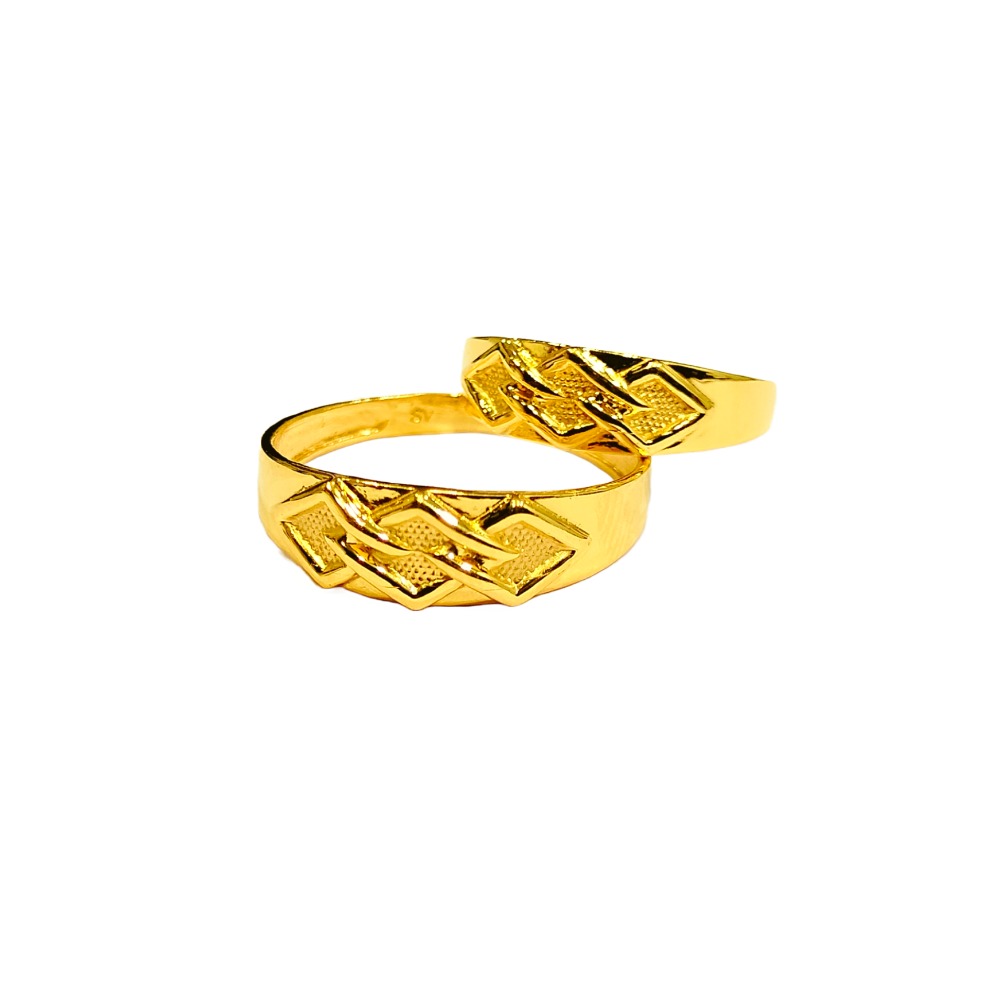 22KT Couple Plain Unique Design Rings - Image 2