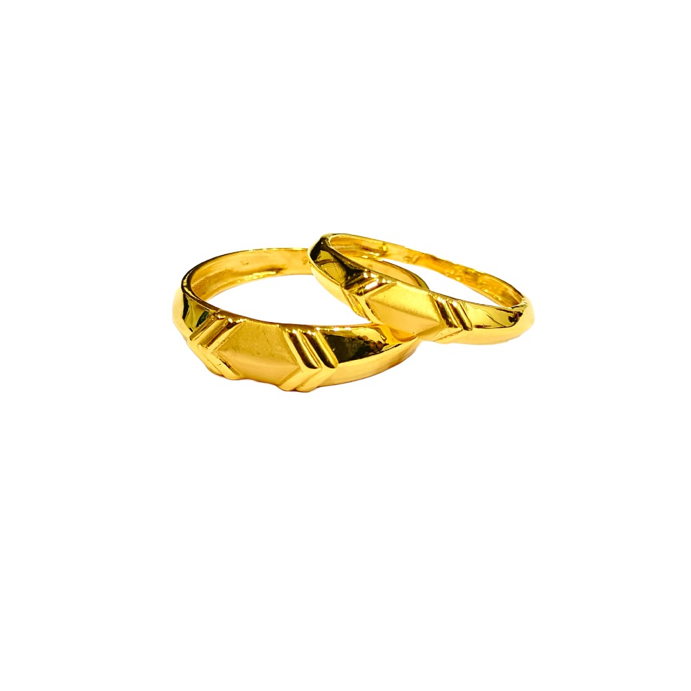 22KT Couple Plain Design Rings - Image 2