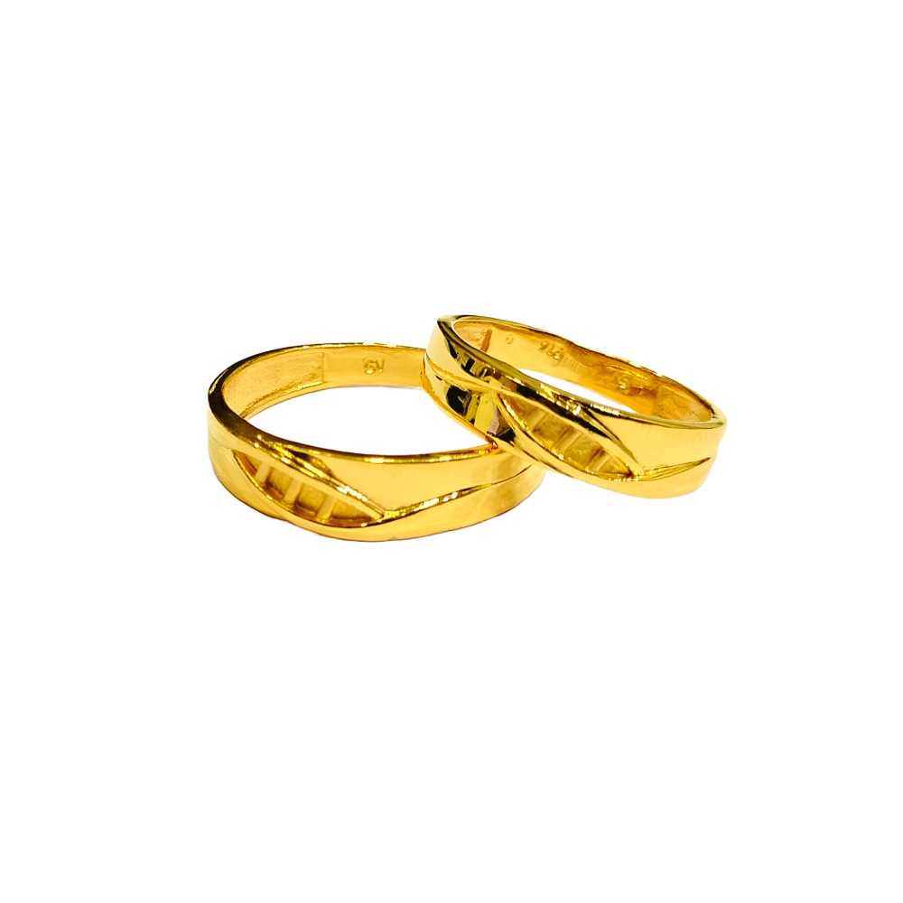 22KT Couple Plain Unique Design Rings - Image 2