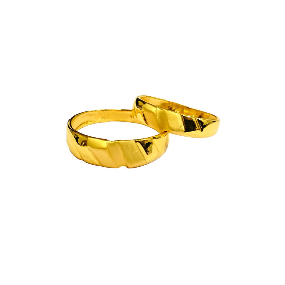 22KT Couple Plain Designer Rings - Image 2
