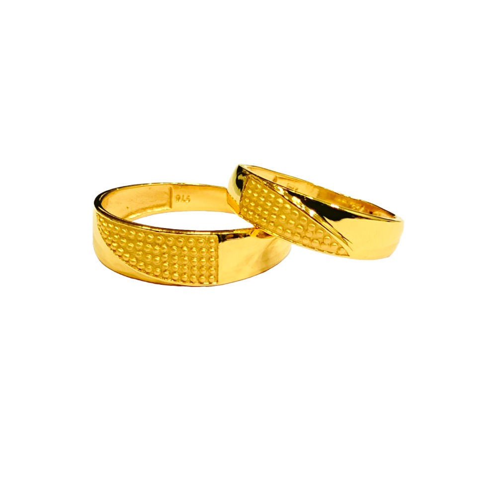 22KT Couple Plain Beautiful Design Rings - Image 2