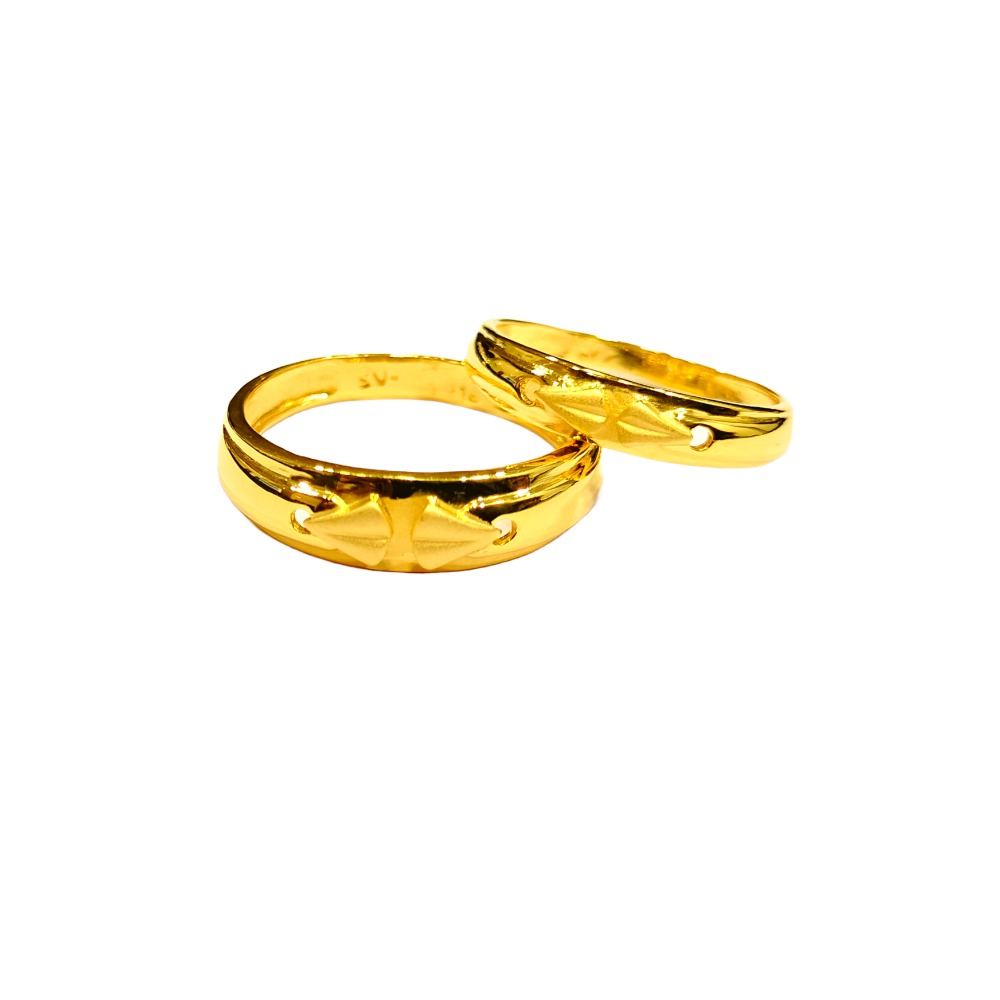 22KT Couple Plain Designer Rings - Image 2