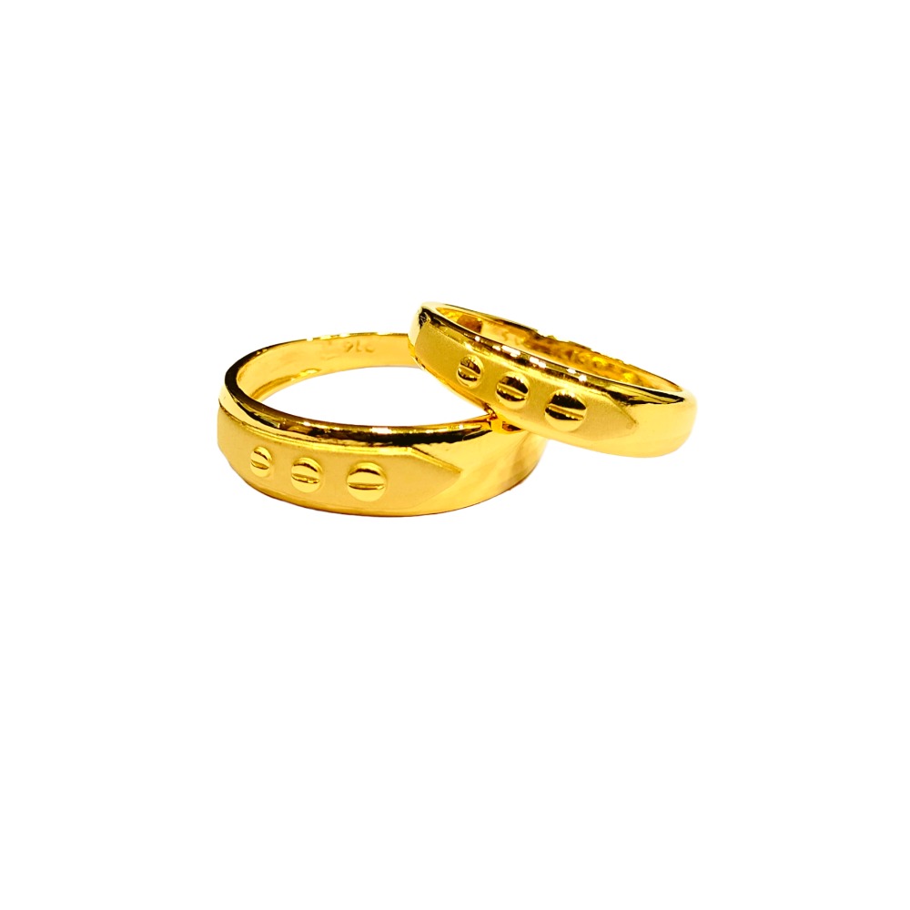 22KT Couple Plain Unique Design Rings - Image 2