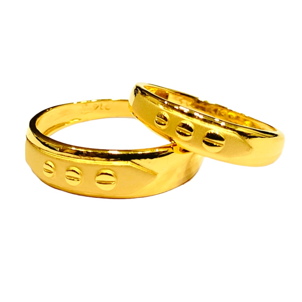 22KT Couple Plain Unique Design Rings