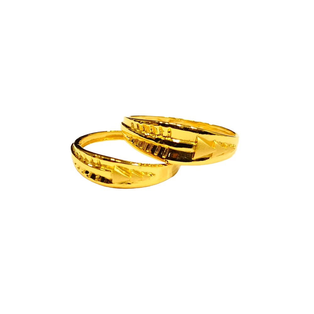 22KT Couple Plain Design Rings - Image 2