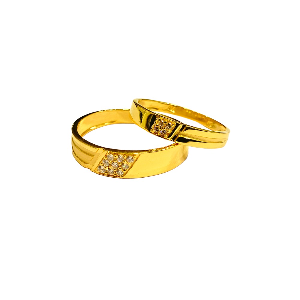 22KT Couple Cz Design Ring