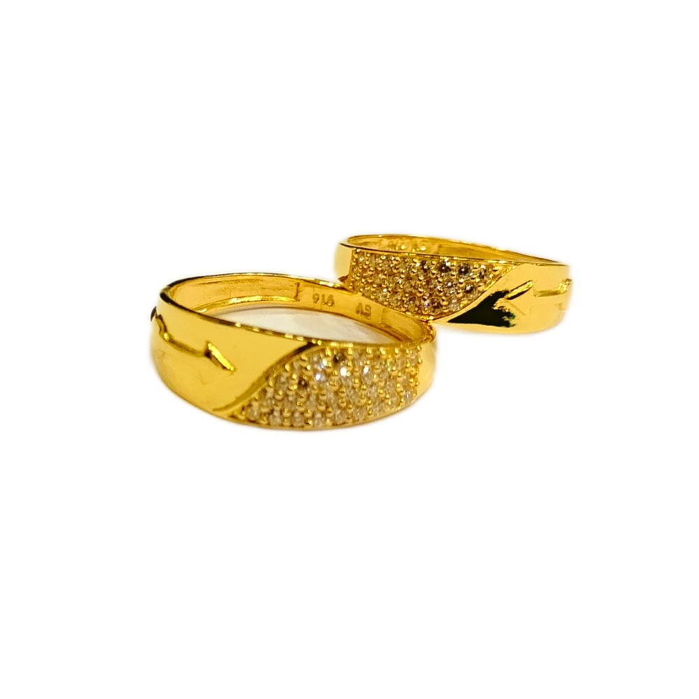 22KT Couple Cz Design Ring