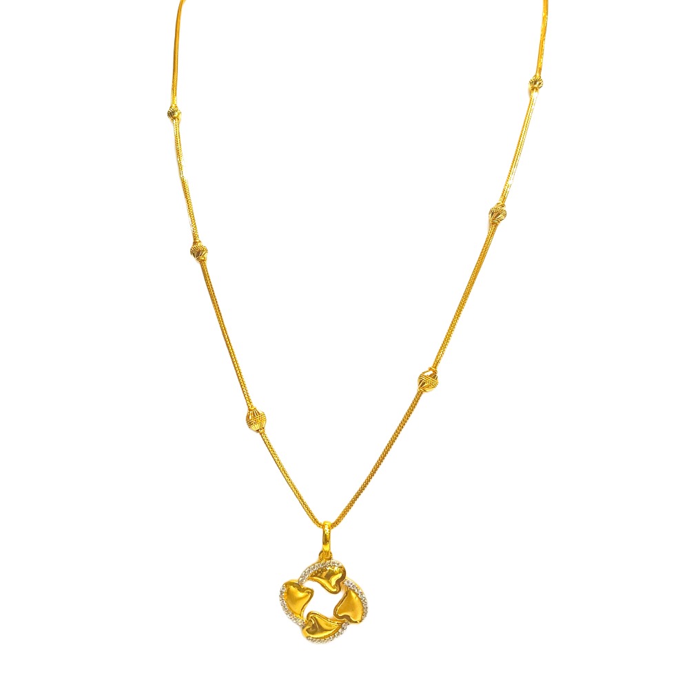 22KT Heart Design Chain Set - Image 2